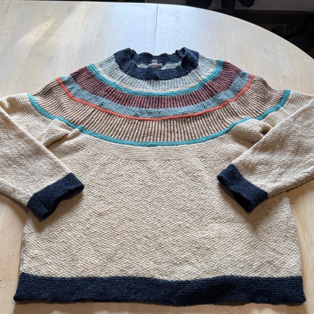 Celtic & Co Fair Isle Statement Denegal Jumper Sweater (M) 100% Wool. - Picture 2 of 8